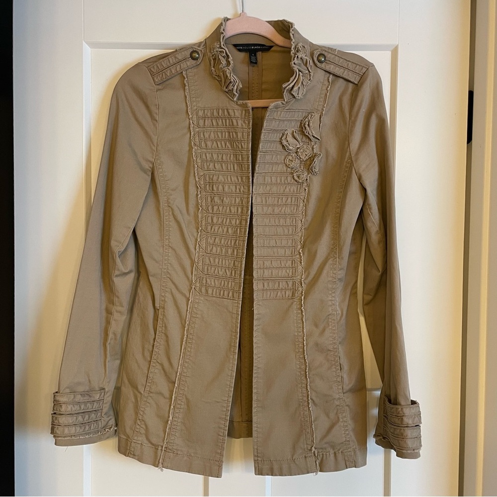 White House Black Market Tan Utility Jacket